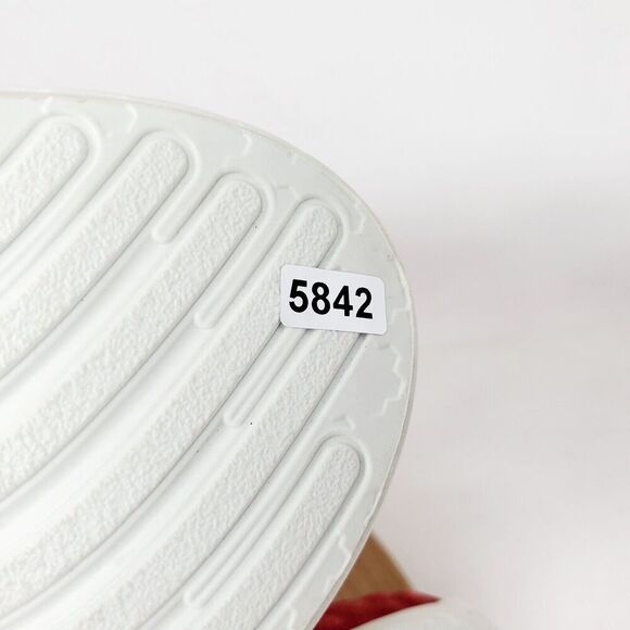 ECCO Therap Shoes Womens 38 Red Nubuck Honeycomb Chunky Platform Sneakers - Picture 13 of 13